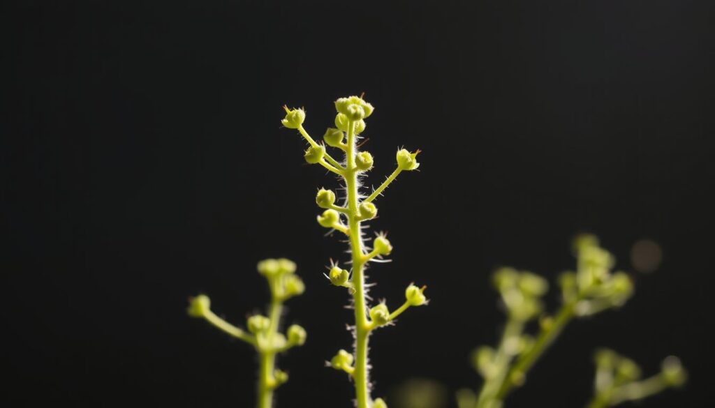 A detailed, close-up photograph of Euphorbia hirta, a herbaceous plant with slender, hairy stems and small, green leaves. The plant is in sharp focus, illuminated by soft, directional lighting that accentuates its delicate, intricate structure. The background is subtly blurred, creating a sense of depth and emphasizing the plant's central position. The image captures the plant's natural beauty and medicinal properties, conveying a sense of calm and scientific study. The overall composition is balanced and visually striking, suitable for illustrating an informative article on the traditional uses of this remarkable plant. A detailed, close-up photograph of Euphorbia hirta, a herbaceous plant with slender, hairy stems and small, green leaves. The plant is in sharp focus, illuminated by soft, directional lighting that accentuates its delicate, intricate structure. The background is subtly blurred, creating a sense of depth and emphasizing the plant's central position. The image captures the plant's natural beauty and medicinal properties, conveying a sense of calm and scientific study. The overall composition is balanced and visually striking, suitable for illustrating an informative article on the traditional uses of this remarkable plant.