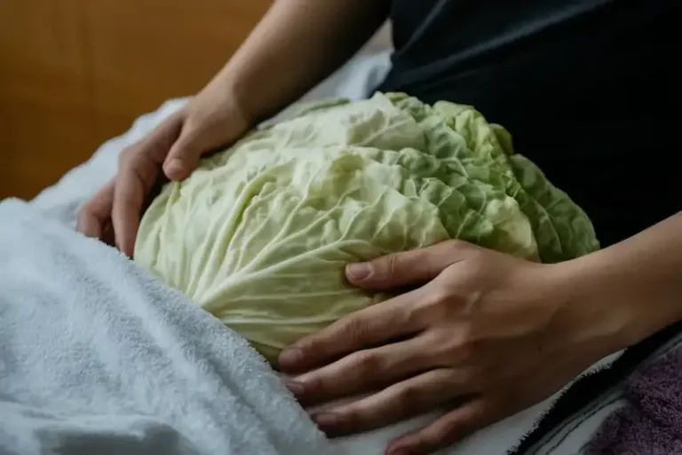 Application d'un cataplasme de feuilles de chou sur la poitrine pour un soulagement naturel de la congestion bronchique